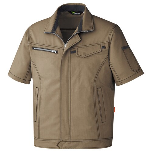 半袖ジャンパー VES524ブラウン LL