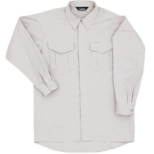 綿長袖シャツ GS2371シルバーグレー M