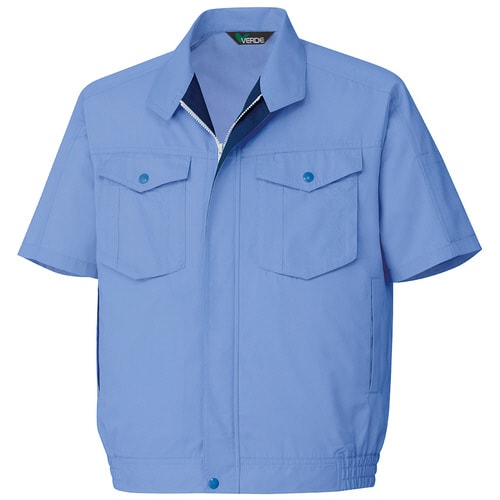 ペア半袖ブルゾン GS343 ライトブルー M