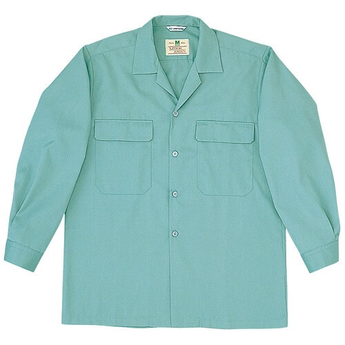 長袖シャツ MS519エメラルドグリーン M