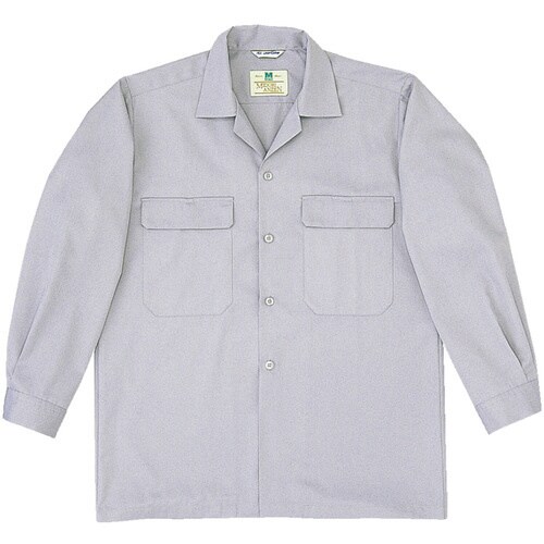 E/C 長袖シャツ MS512シルバーグレー M