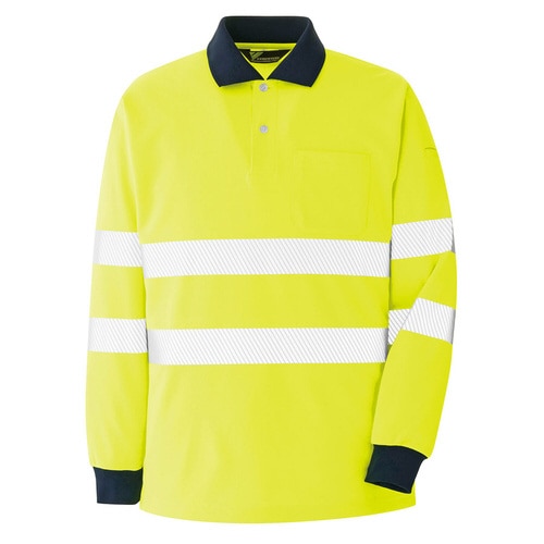 高視認長袖ポロシャツ VES2354 イエロー3L