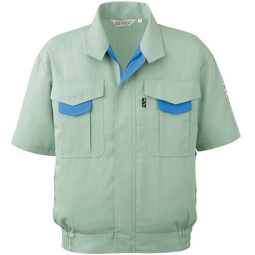 男子半袖ブルゾン RCS196 グリーン 4L