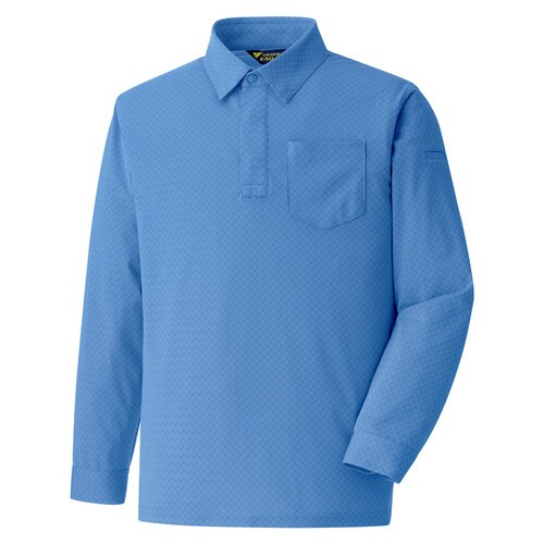 長袖ポロシャツ PSE213 ブルー M