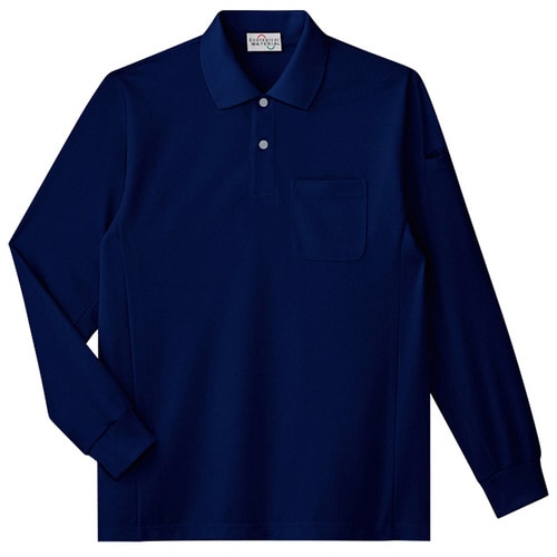 長袖ポロシャツ PS217ネイビー L