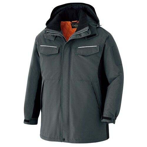 防寒コート VE1041 チャコールグレー×M