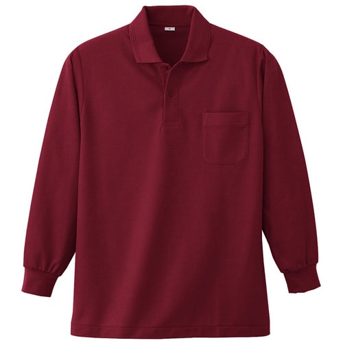 長袖ポロシャツ K383 18 ワイン L