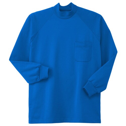 鹿の子 ハイネックシャツ 003−8 Rブルー M