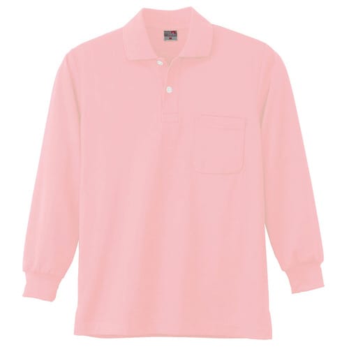 長袖ポロシャツ 9007 13 ピンク LL