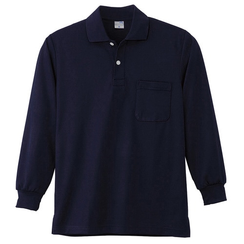 DRY 長袖ポロシャツ 9007 1 ネービー L