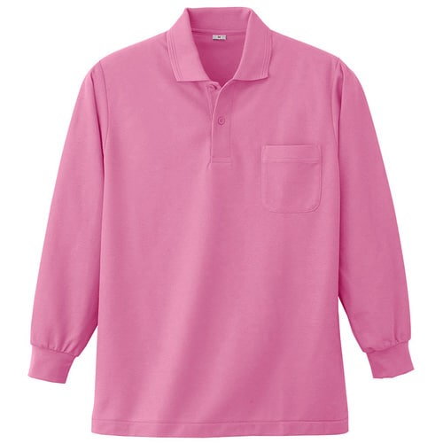 長袖ポロシャツ K383 13 ピンク 6L
