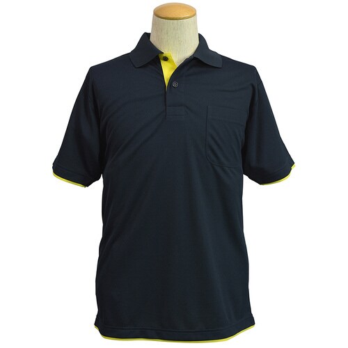 レイヤードポロシャツ 6018−1 ネービー EL