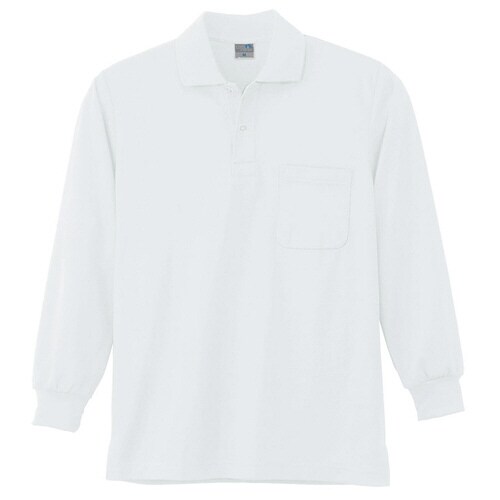 長袖ポロシャツ 9007 90 ホワイト EL