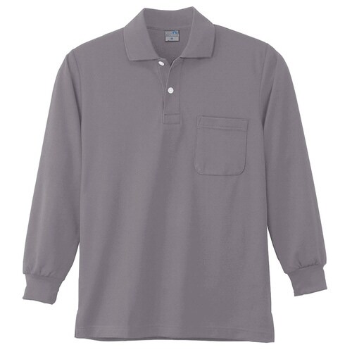 DRY 長袖ポロシャツ 9007 40 グレー L