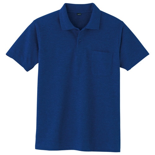 鹿の子 半袖ポロシャツ 001 1 ネービー 4L