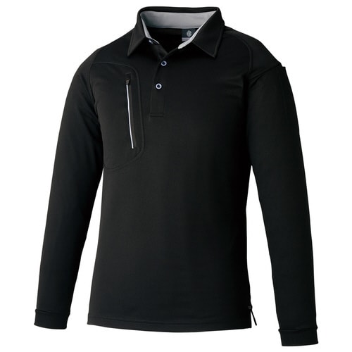 ファスナーポケット 長袖ポロ 3675−80 S