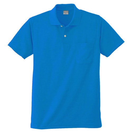DRY 半袖ポロシャツ 9006 5 ブルー L