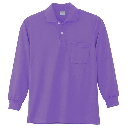 長袖ポロシャツ 9007 14 淡パープル EL