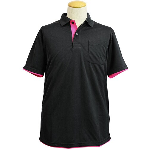 吸水速乾 レイヤードポロシャツ 6018−80 L