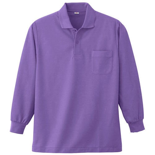 長袖ポロシャツ K383 14 淡パープル 5L