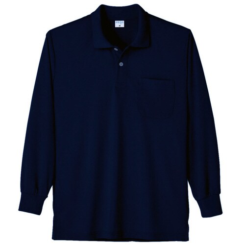 接触冷感 ポロシャツ 7362 1 ネービー LL