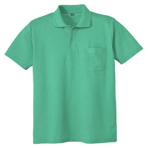 鹿の子 ポロシャツ 001 35 エメグリーン M