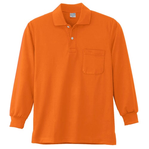 長袖ポロシャツ 9007 12 オレンジ M