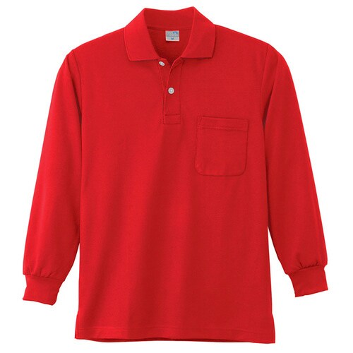 DRY 長袖ポロシャツ 9007 10 レッド M