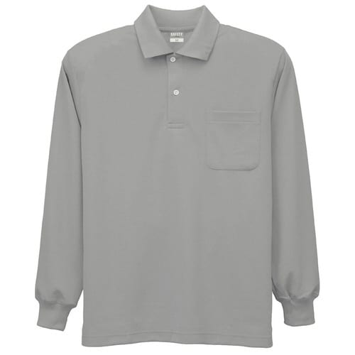 帯電防止長袖ポロシャツ 8119 40 グレー M