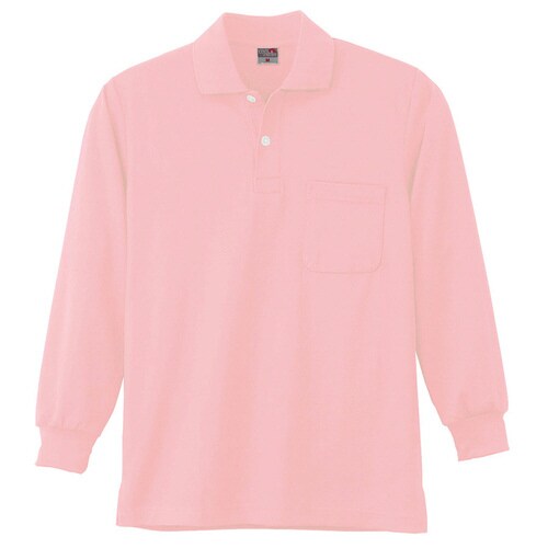 長袖ポロシャツ 9007 13 ピンク 5L