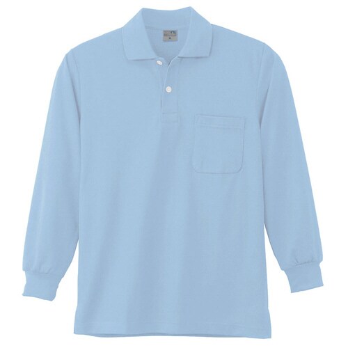 DRY 長袖ポロシャツ 9007 6 サックス M