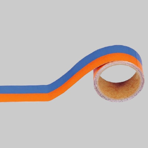 配管識別テープ 446−27 青/黄赤(小)