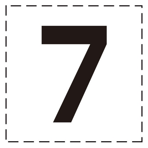 高所作業車標識 465−18 カッティング文字 7