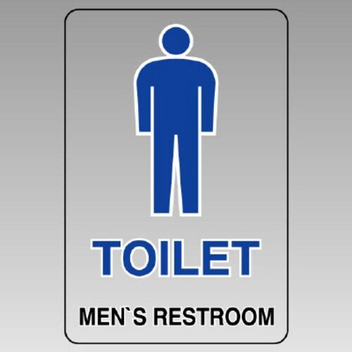 JIS規格透明ステッカー(大) TOILET(男)