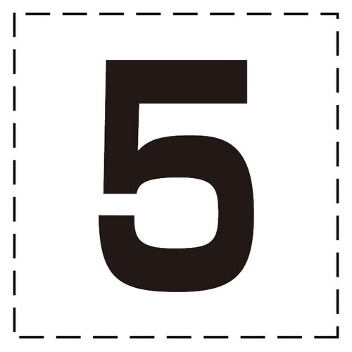 高所作業車標識 465−16 カッティング文字 5