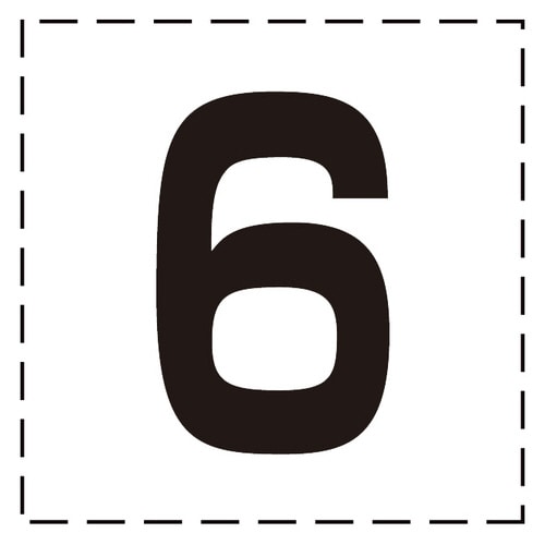 高所作業車標識 465−17 カッティング文字 6