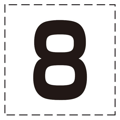 高所作業車標識 465−19 カッティング文字 8