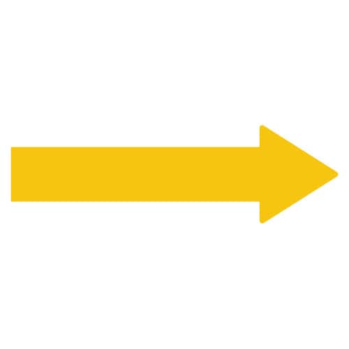 ユニフィット矢印テープ 黄 50mm幅