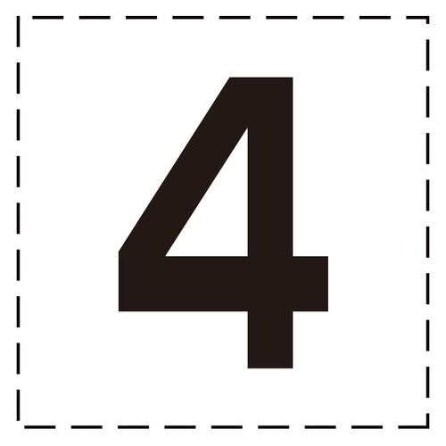 高所作業車標識 465−15 カッティング文字 4