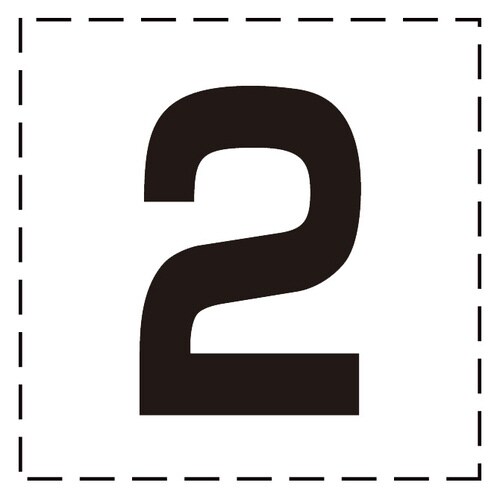 高所作業車標識 465−13 カッティング文字 2