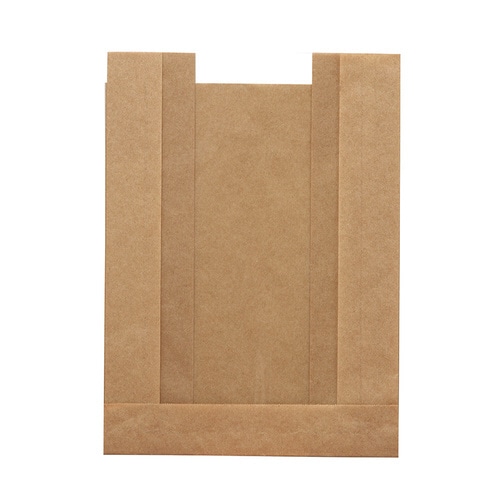 窓付耐油ガゼットパック 大 未晒無地 20袋