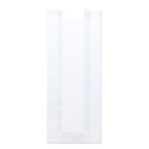 窓付耐油ガゼットパック ロング 白無地 20袋