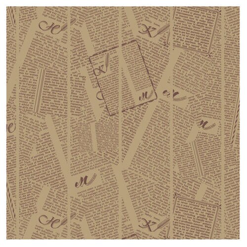 WAXペーパーイニシャル 茶 30−30 50個