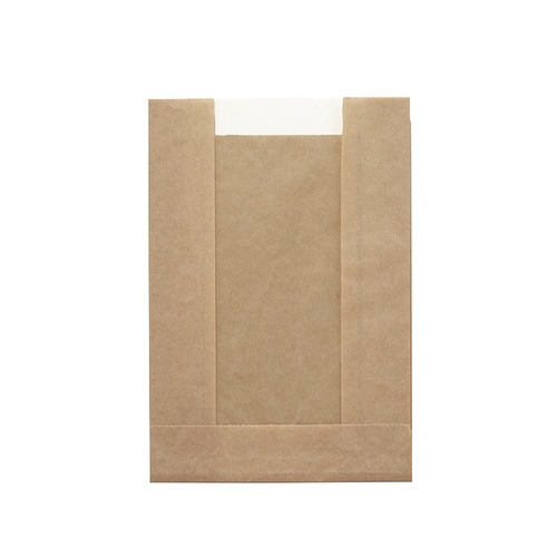 窓付耐油ガゼットパック 小 未晒無地 20袋