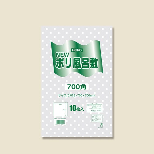 Nポリ風呂敷 700角 透明 水玉 100袋