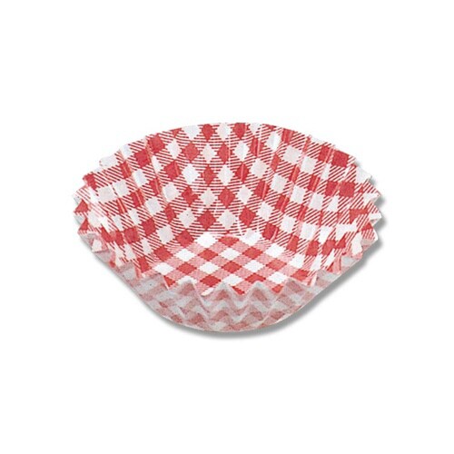 PBTおかずケース 5F 赤チェック 50袋