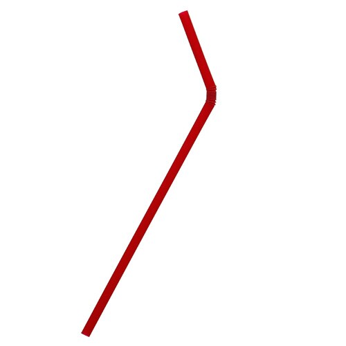 フレックスストロー透明袋入 赤 20箱