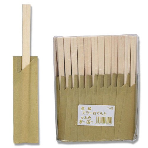アスペン元禄箸 袋入 T−02 かれ色 25袋