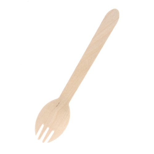 木製フォークスプーン160mm未晒紙完封 20袋