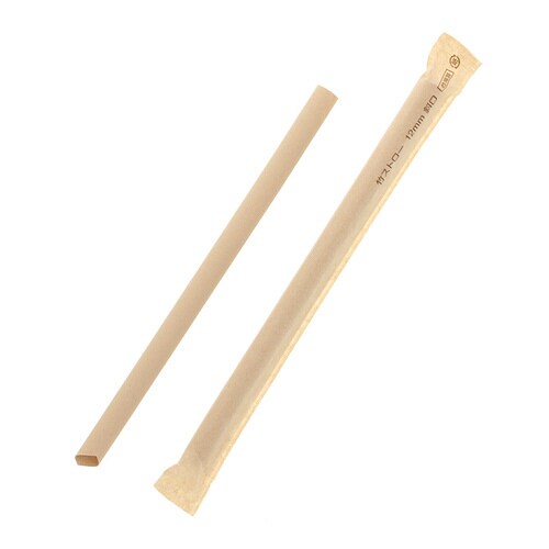 竹ストロー 12mm斜口単袋 10袋